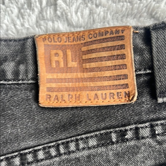 VTG 90S POLO JEANS COMPANY RALPH LAUREN black Denim relaxed mid-rise cut off 10 - Picture 4 of 10